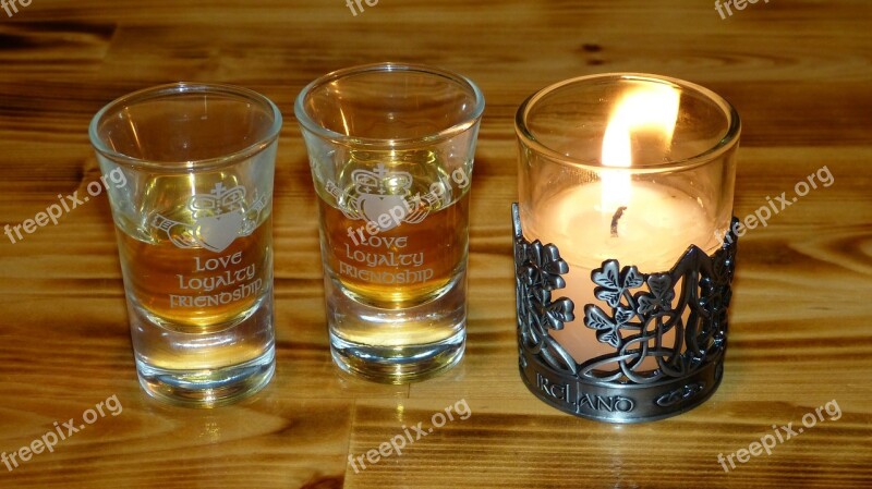 Whisky štamprla Candle Candlestick Fire