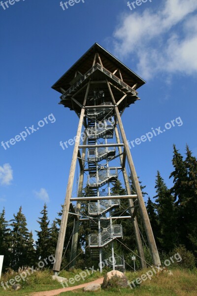 Observation Tower Tower Building High Stairs