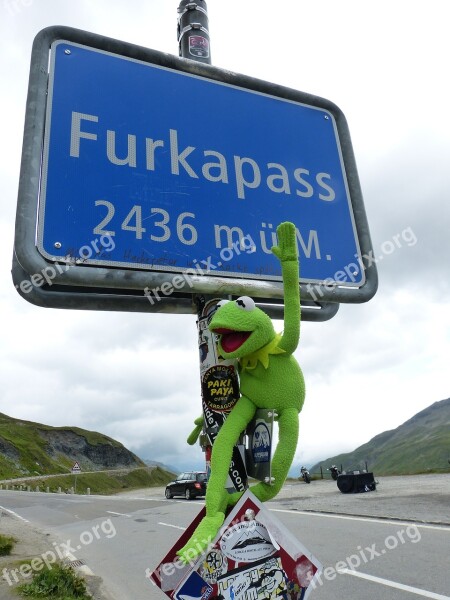 Furka Pass Pass Kermit Frog Switzerland