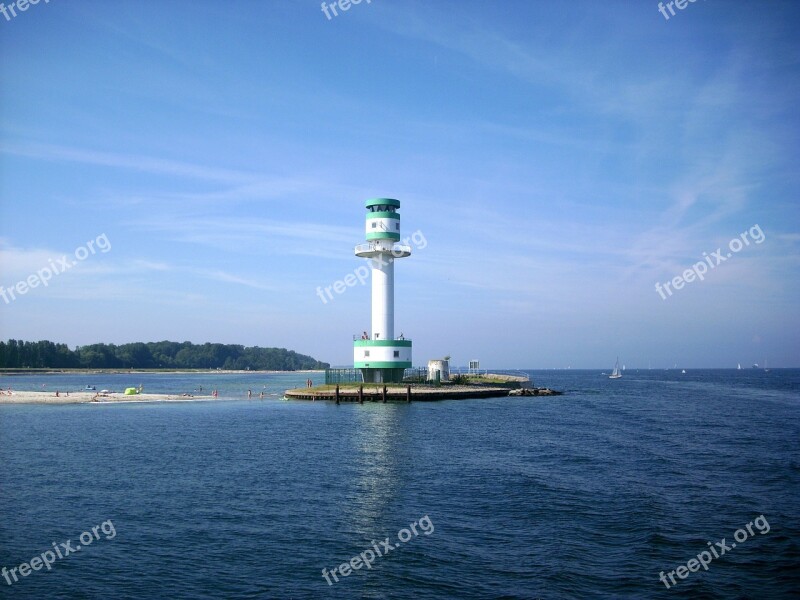 Kiel Fjord Lighthouse Falckensteiner Beach Friedrichsort