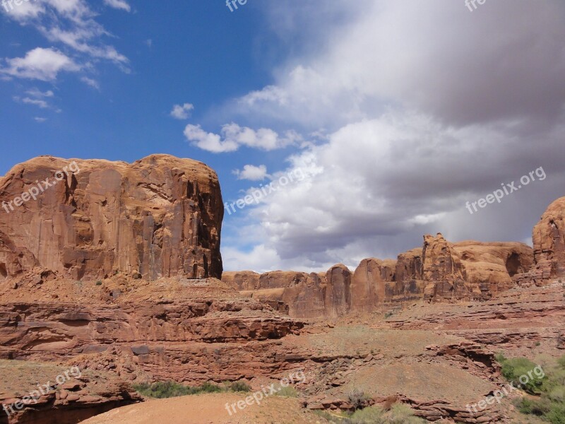 Landscape Summer Sky Clouds Horizon