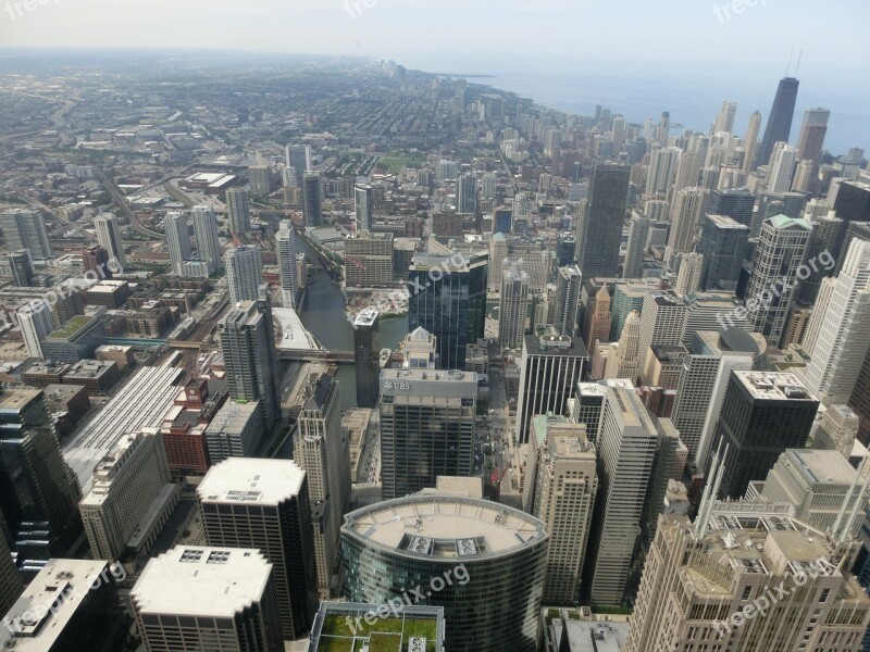 Chicago Usa United States America Skyscrapers