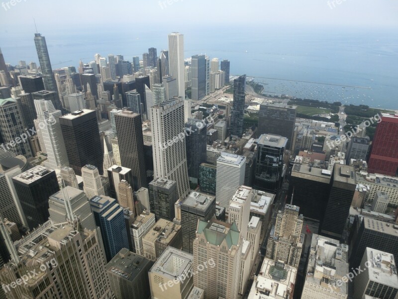 Chicago Willis Tower Usa United States America