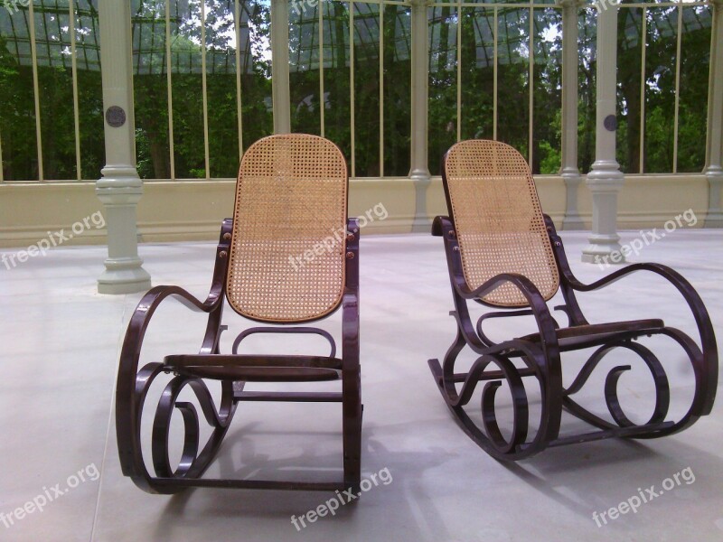 Rocking Chairs Elderly Still Life Time Elder