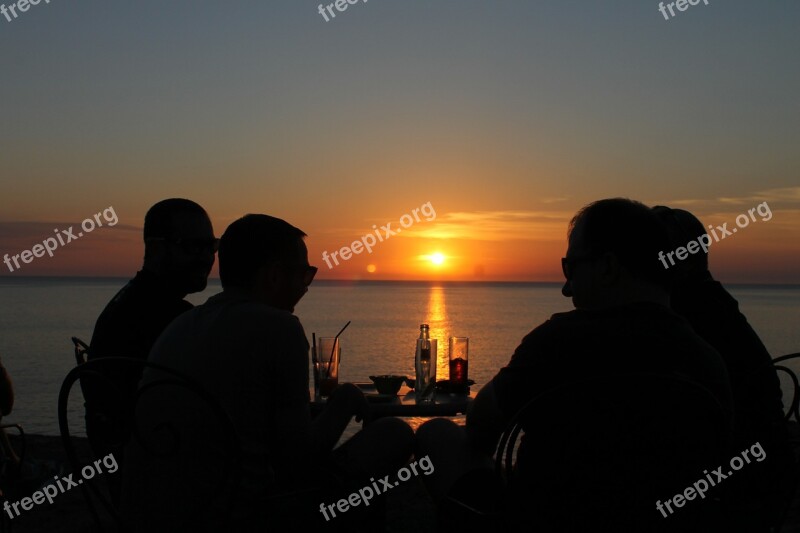 Friendship People Sunset Beers Free Photos