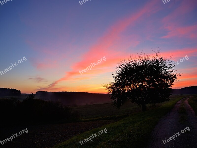 Blue Hour Water Mood Sunset Atmosphere