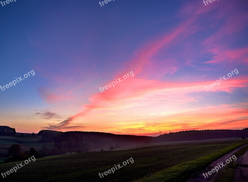 Blue Hour Water Mood Sunset Atmosphere