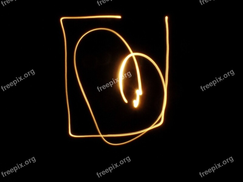 Light Painting Long Exposure Heart Love Greeting Card