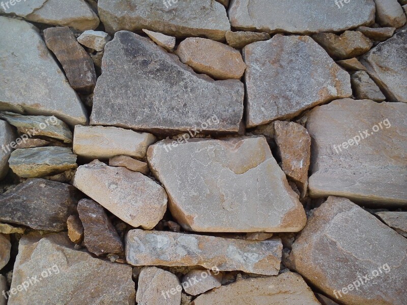 Stone Wall Stones Rustic Demarcation Separation