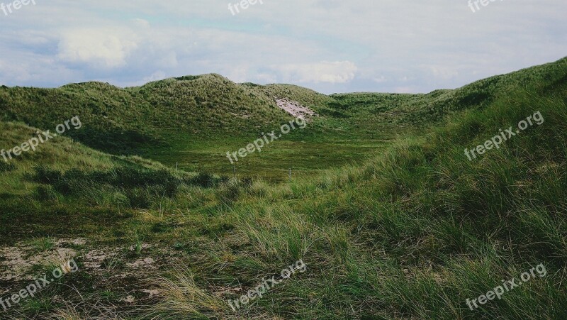 Green Landscape Nature Hills Dunes