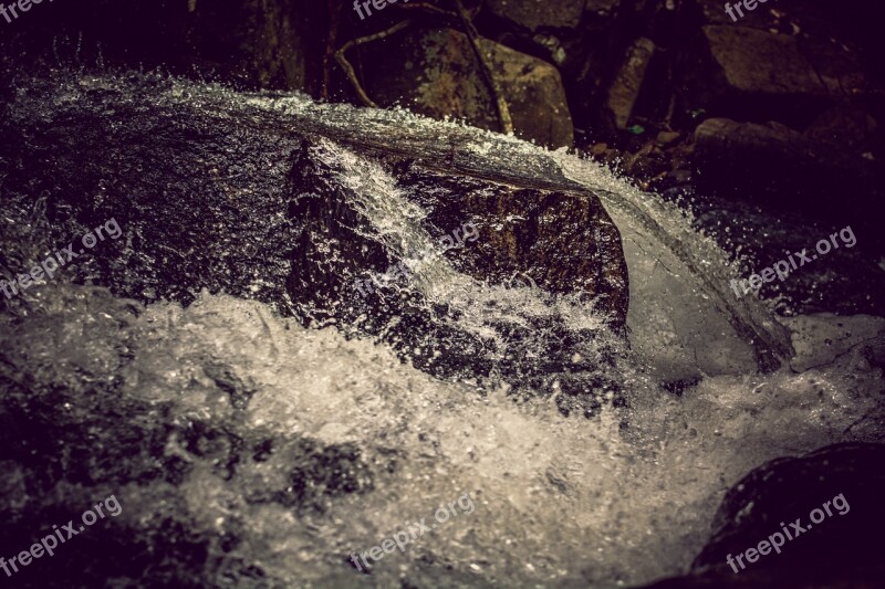 Waterfall Stones Mountains Water Rock