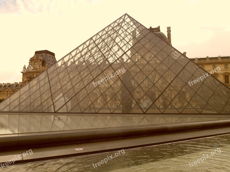 Louvre Paris Pyramid France Museum