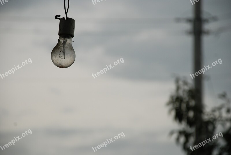 Light Bulb Depression Grey Cloudy Sky Free Photos