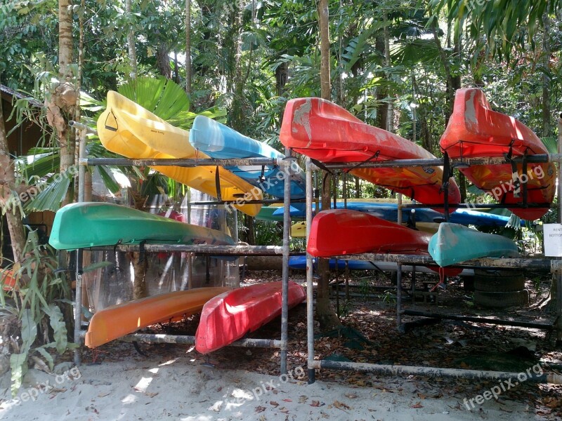 Kayaks Color Kayaking Sport Outdoors