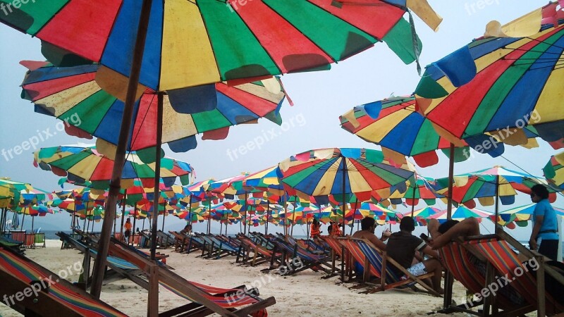 Umbrellas Sun Chair Sunshade Parasols Colorful