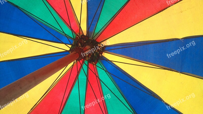 Umbrella Color Colorful Weather Outdoor