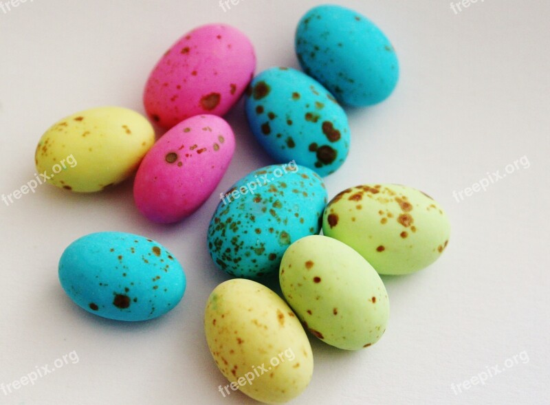 Egg Sweetness Colorful Sugar Eggs Free Photos