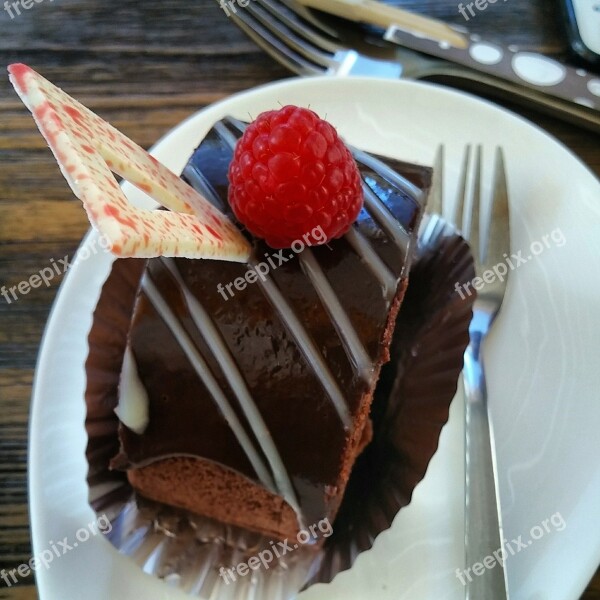 Cake Dessert Chocolate Raspberry Sweets