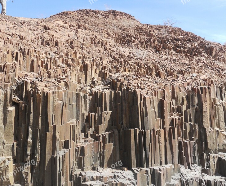 Gorge Of The Organ Pipes Basalt Namibia Africa Rock