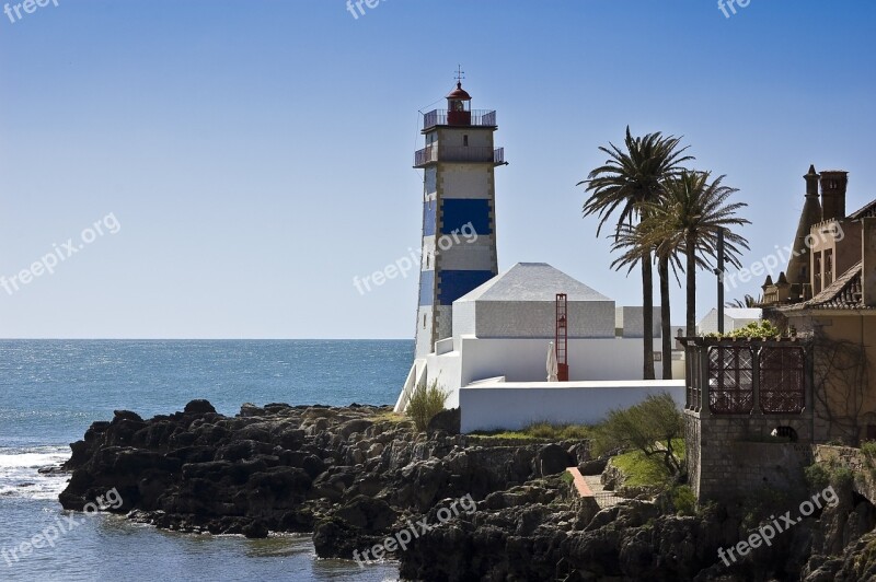 Lighthouse Portugal Ocean Coast Coastline