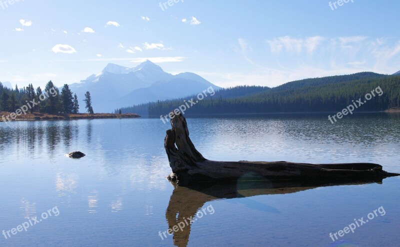 Maligne Lake Alberta Canada Lake Nature