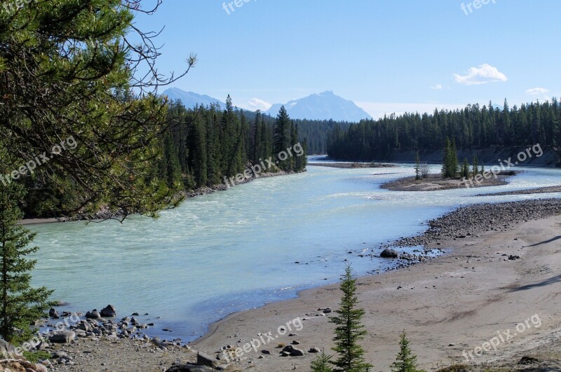 Jasper Provincial Park River Stream Alberta Canada