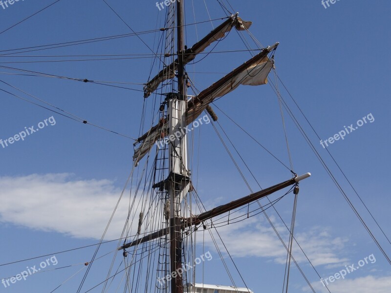 Tall Ship Mast Sails Rigging Sailing