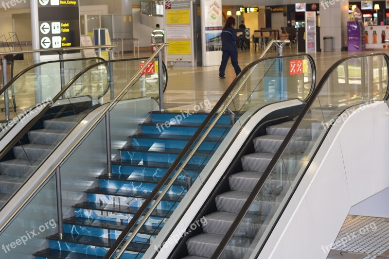 Escalator Mall Floor Urban Building