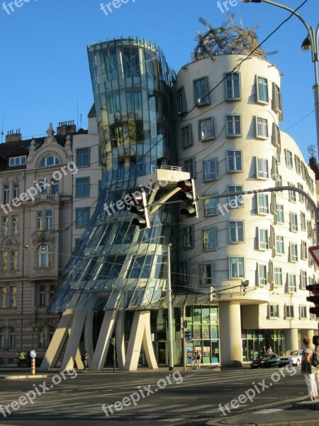 Dancing House Czech Prague Modern Architecture Free Photos