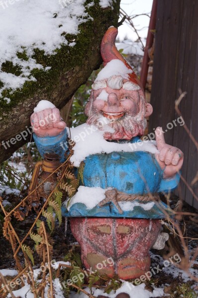 Garden Gnome Gnome Dwarf Figure Winter