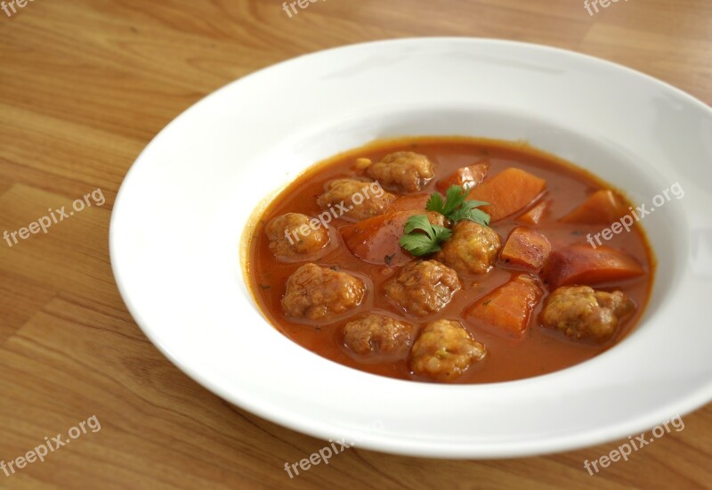 Meatballs Tomato Dinner Food Cooking