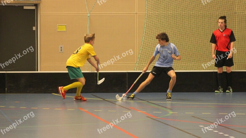 Floorball Duel Match Judge Ball