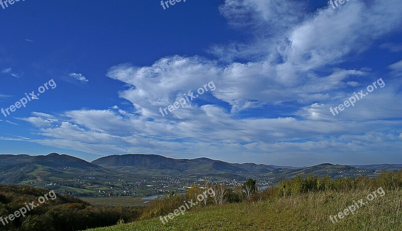 Clouds Sky Blue Layered Clouds Feathery Clouds