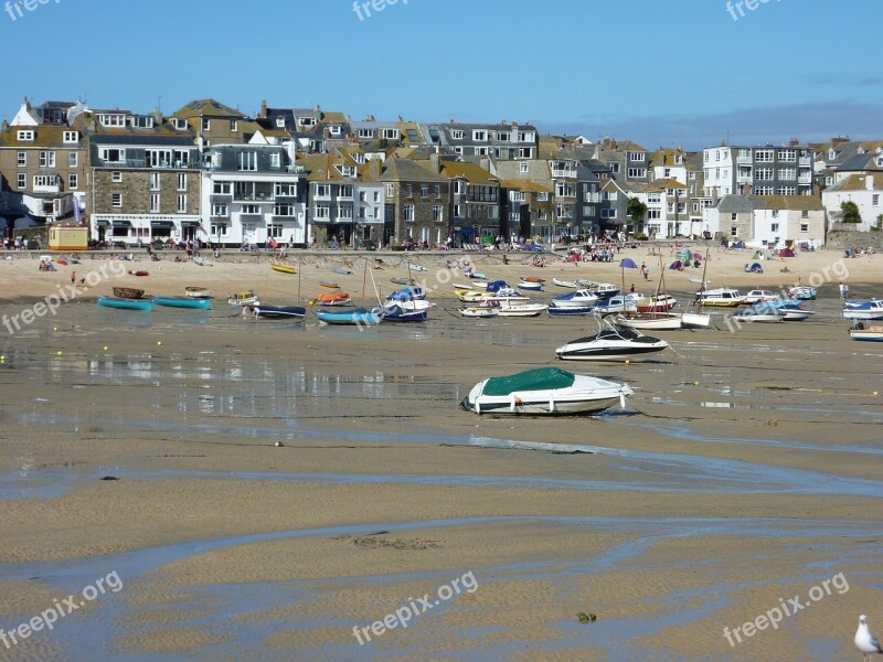 Port Ebb Fishing Boats Cornwall England