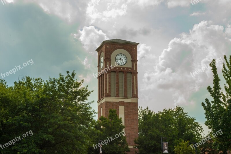 Clock Tower Clouds Clock Architecture Landmark