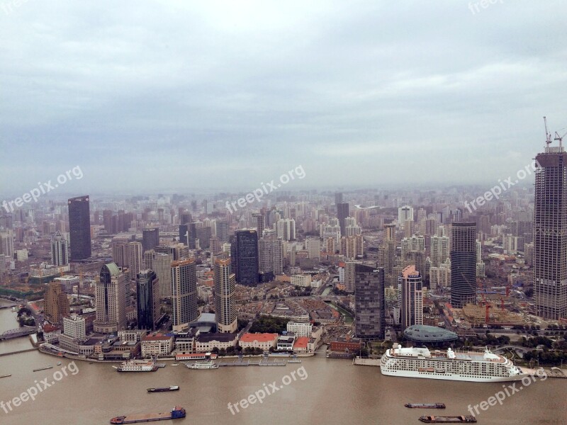 Shanghai China Pearl Of The Orient Panorama Overlook