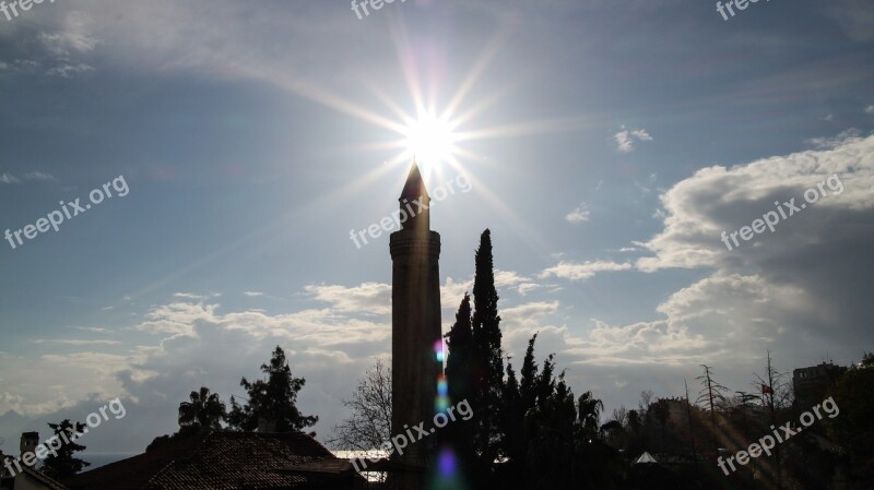 Antalya Turkey Minaret Old Town Mosque