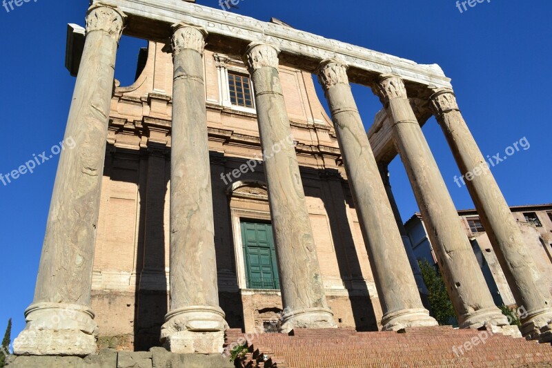 Roman Forum Columns Italy Rome Forum