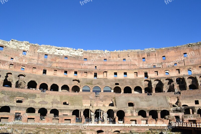 Coliseum Rome Arcades Antique Italy