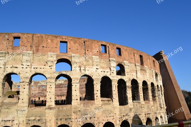 Coliseum Rome Italy Arches Arcades