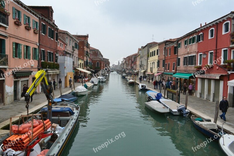 Venice Italy Boats Docks Channel