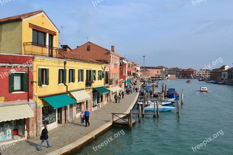 Venice Island Of Murano Italy Murano Boat