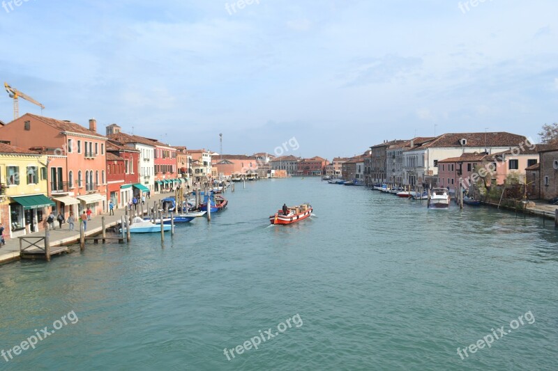 Venice Island Of Murano Italy Murano Boat