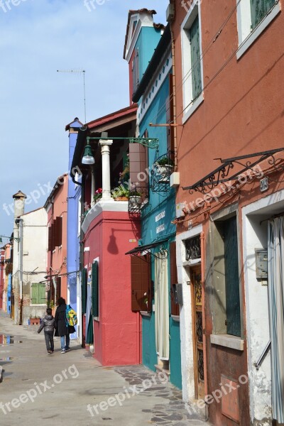 Venice Burano Island Italy Burano Colors