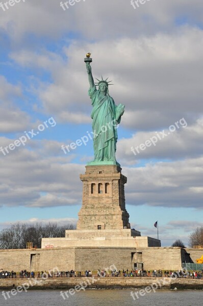 Statue Of Liberty Statue New York Manhattan Sky