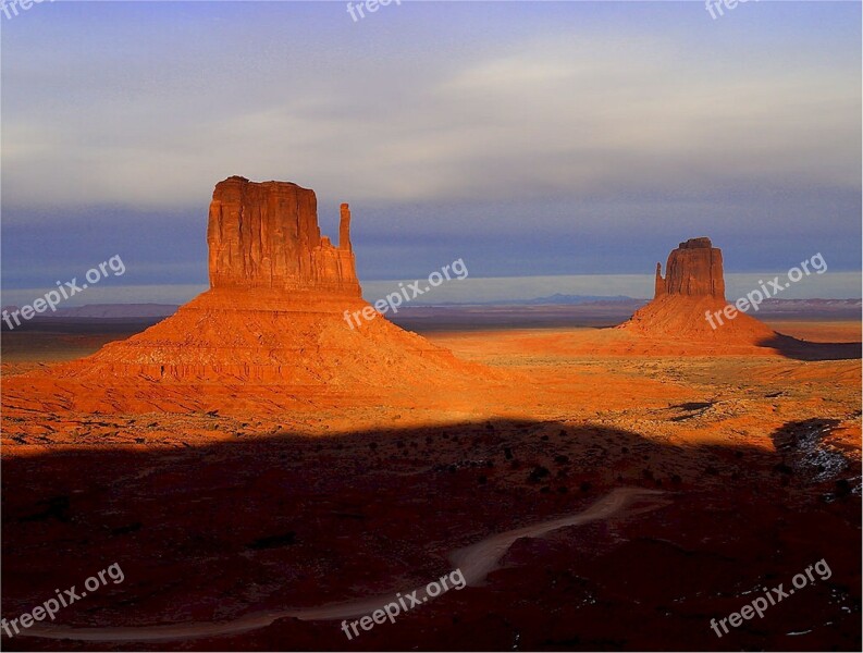 Monument Valley Rock Formations Nature Geological Travel