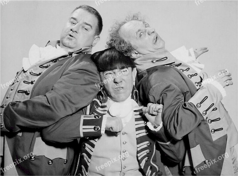 Three Stooges Joe Derita Moe Howard Larry Fine Curly Joe