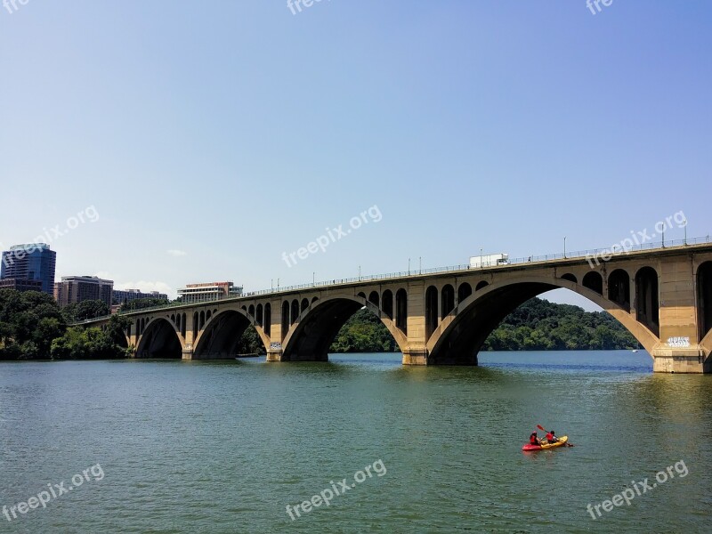 Washington Dc River Bridge Rosslyn