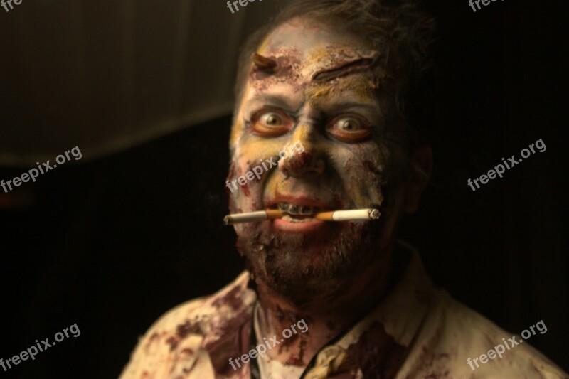 Zombie Male Man Person Smoking