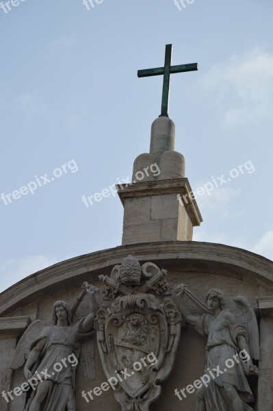 Church Cross Himmel Summer Blue Sky